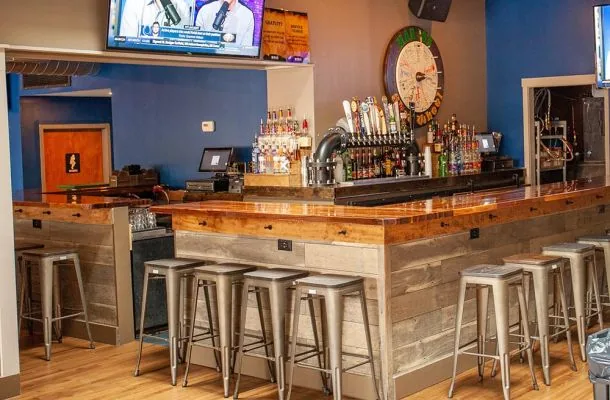 The upstairs bar at Mario's Oakland, available for private parties
