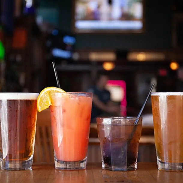 Cold drinks at Mario's South Side happy hour