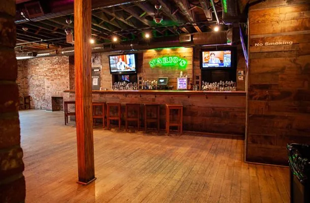 The upstairs bar at Mario's South Side, set up for a private party