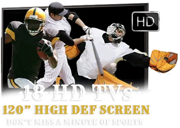 18 HD TVs and a 120 inch high definition screen at Mario's South Side